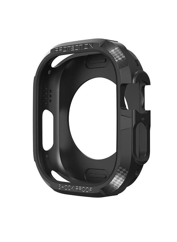 HEXABEX Apple Watch Ultra Case Shockproof Case for Apple Watch Ultra 49MM, Protective Silicone Armour TPU Case Black  - Image 2