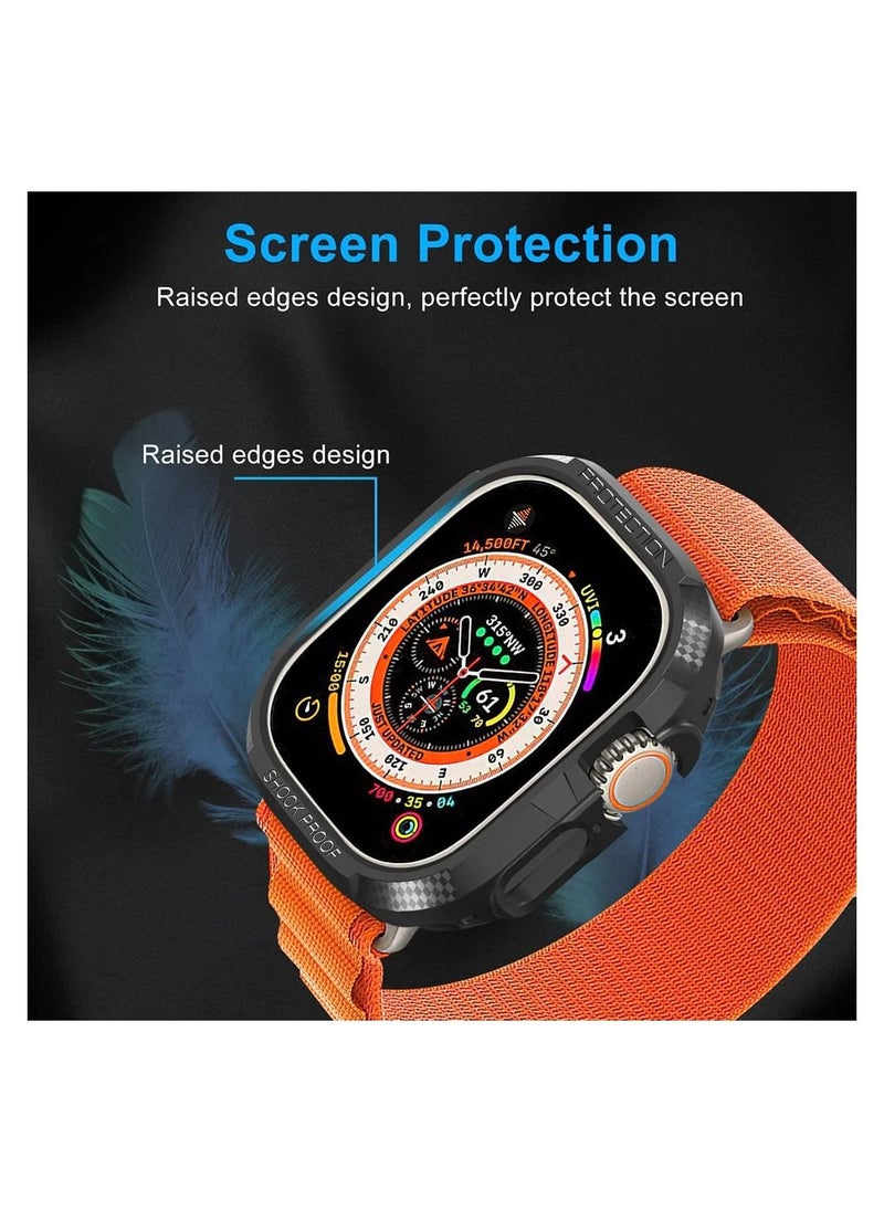 HEXABEX Apple Watch Ultra Case Shockproof Case for Apple Watch Ultra 49MM, Protective Silicone Armour TPU Case Black  - Image 5