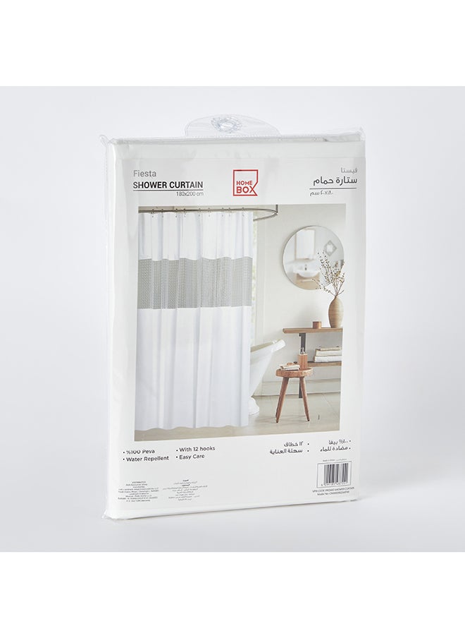 Home Box - ستارة حمام ثلاثية الأبعاد من فييستا مع 12 خطاف C مقاس 200 × 180 سم - Image 1