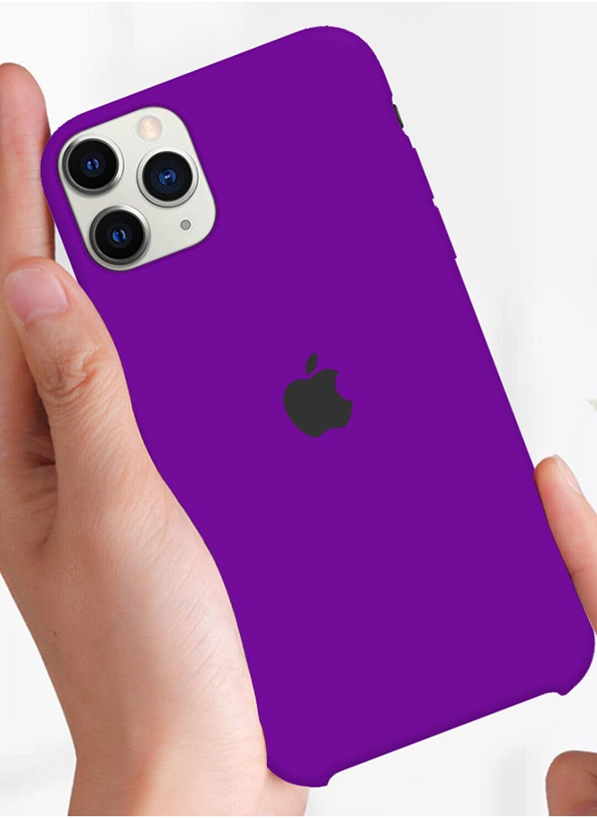 CATANES - iPhone 11 Pro Max Case Slim Silicone Case Soft Anti-Scratch Full Body Shockproof Protective Case Cover Purple - Image 1
