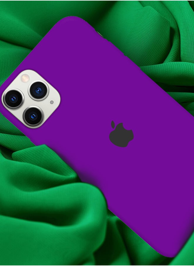 CATANES - iPhone 11 Pro Max Case Slim Silicone Case Soft Anti-Scratch Full Body Shockproof Protective Case Cover Purple - Image 1