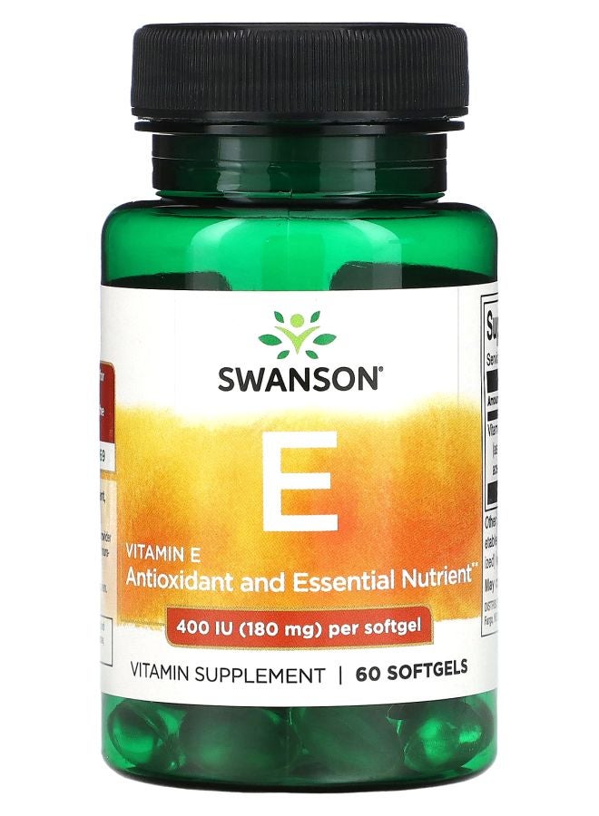 SWANSON Vitamin E 180 mg (400 IU) 60 Softgels