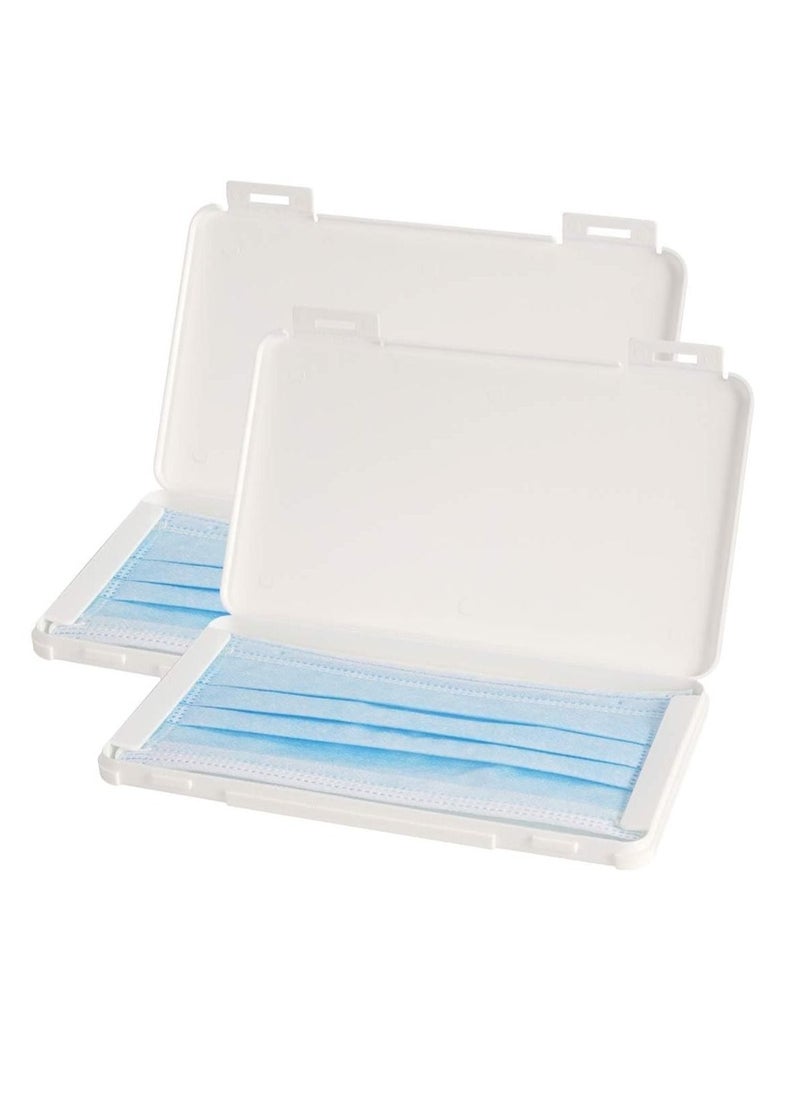 Rubik Portable Face Mask Holder, Storage Container, Dustproof Plastic Shield Case Moisture-proof 2pcs (Masks not included)  - Image 1
