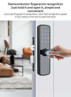 Sharpdo Multifunctional Electronic Fingerprint Door Lock for Home Bedroom, Fingerprint, Password, Card and Key Unlocking  - Image 4
