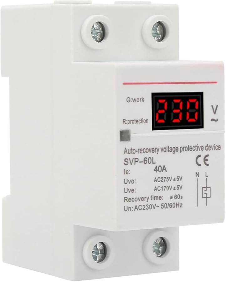 Garosa 5PCS 230V 40A Automatic Recovery Over Under Voltage Protector With Indicator Light - Image 4