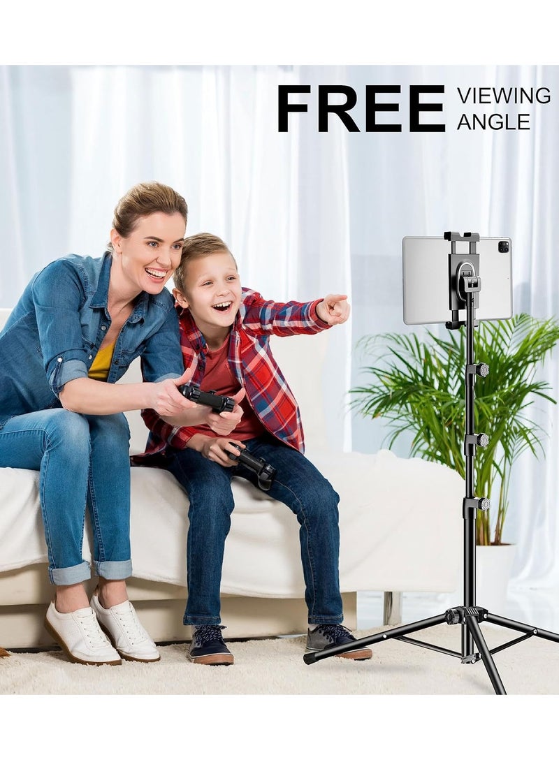iPad Tripod Stand Adjustable iPad Floor Stand with 360° Rotation iPad Holder Mount Tablet Tripod Stand - Image 3