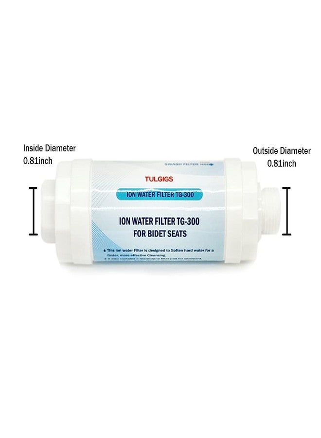 TULGIGS ION Filter TG300 - Premium Bidet Water Filter Set for Electronic Bidet Toilet Seats (4Pieces) - Image 3