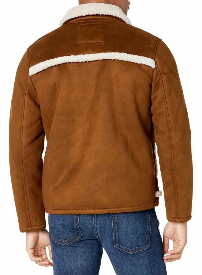 Levi's Men's Faux Shearling Ranchers Jacket, Brown, S - Image 2