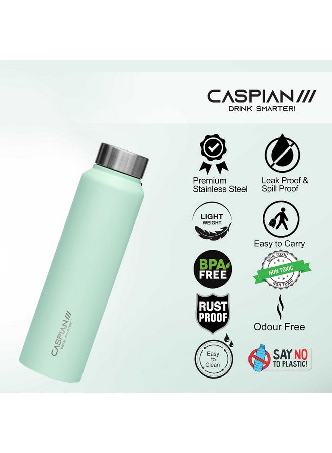 CASPIAN /// Astra Stainless Steel Water Bottle 1 Ltr (Litre) For Fridge, Home, Office, School, Gym-Ideal For Adults, Men, Women, Kids, Boys, Girls-1000Ml Leakproof, Rust Free, Eco-Friendly, Mist Green - Image 4