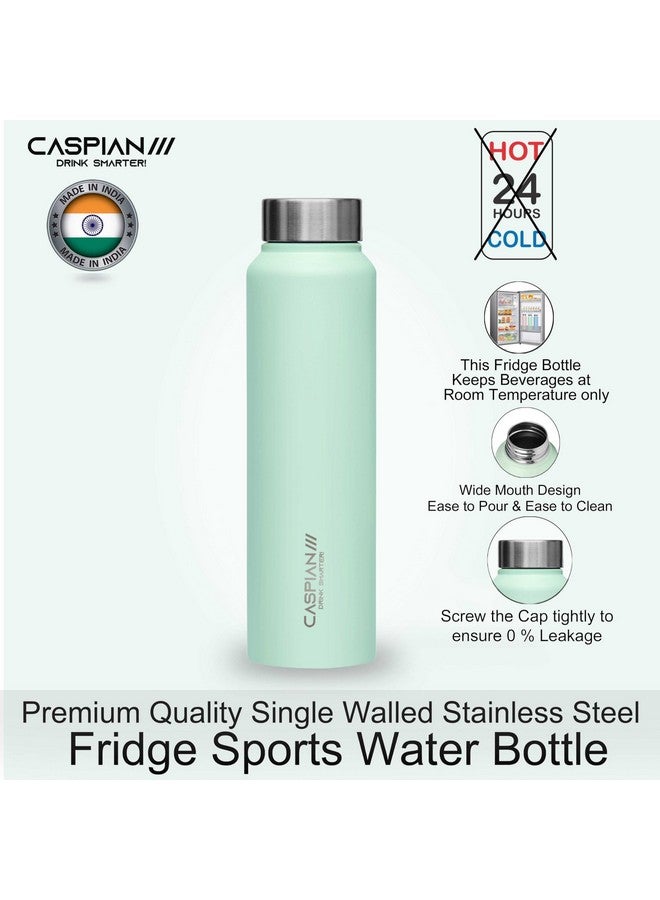 CASPIAN /// Astra Stainless Steel Water Bottle 1 Ltr (Litre) For Fridge, Home, Office, School, Gym-Ideal For Adults, Men, Women, Kids, Boys, Girls-1000Ml Leakproof, Rust Free, Eco-Friendly, Mist Green - Image 3