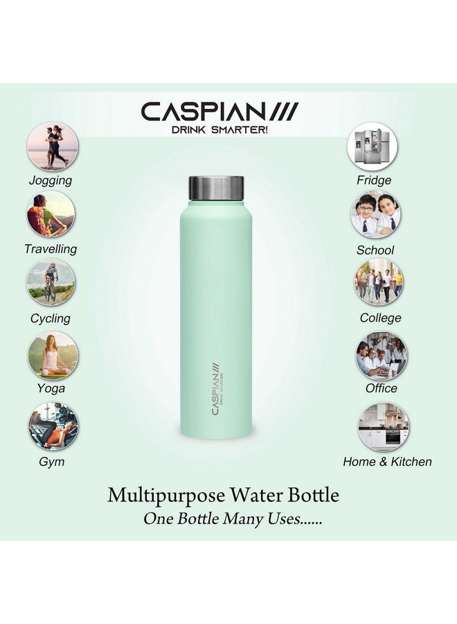 CASPIAN /// Astra Stainless Steel Water Bottle 1 Ltr (Litre) For Fridge, Home, Office, School, Gym-Ideal For Adults, Men, Women, Kids, Boys, Girls-1000Ml Leakproof, Rust Free, Eco-Friendly, Mist Green - Image 5