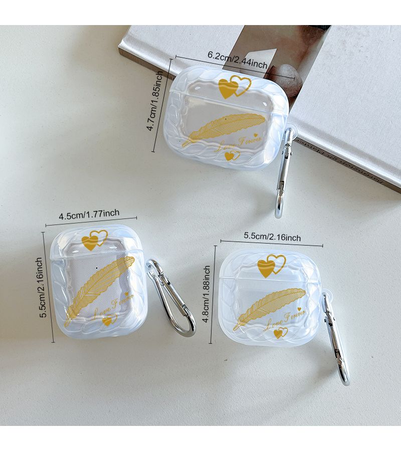 Transparent Wave Texture Shockproof Case For AirPods 3 - Image 2
