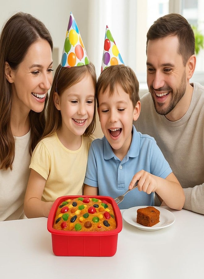 Esslly Cake Silicone Mould (6 x 2½ inch Square) | 500g | Premium Food-Grade | Multipurpose for Baking, Soap, Chocolate, Candle Making | BPA-Free, Non-Toxic | Made in India - Image 4
