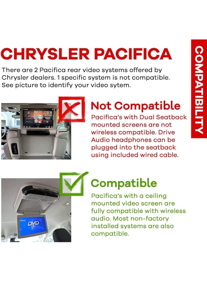Drive Audio Headphone Compatible with Dodge & Chrysler uConnect VES Car OEM Video Systems - Image 3