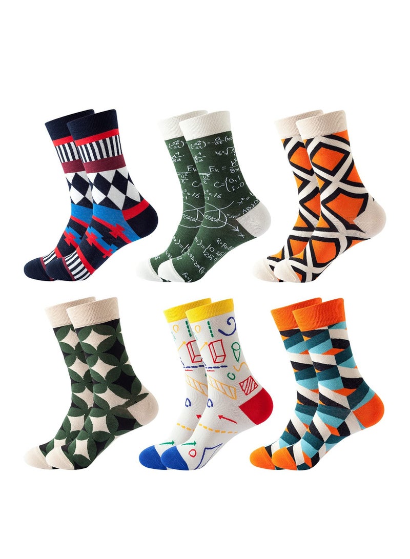 Men's Colorful Dress Socks Novelty Funny Fancy Funky Patterned Crew Sock Casual Crazy for Men  - Image 1