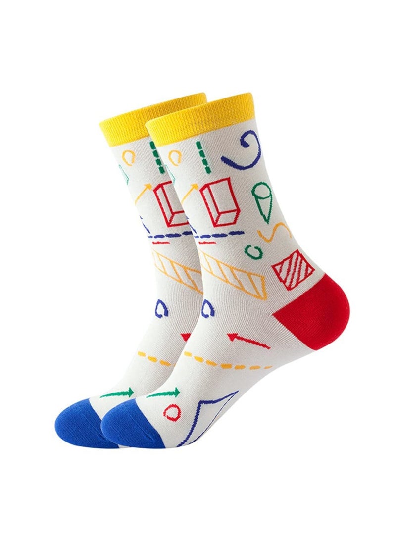 Men's Colorful Dress Socks Novelty Funny Fancy Funky Patterned Crew Sock Casual Crazy for Men  - Image 4