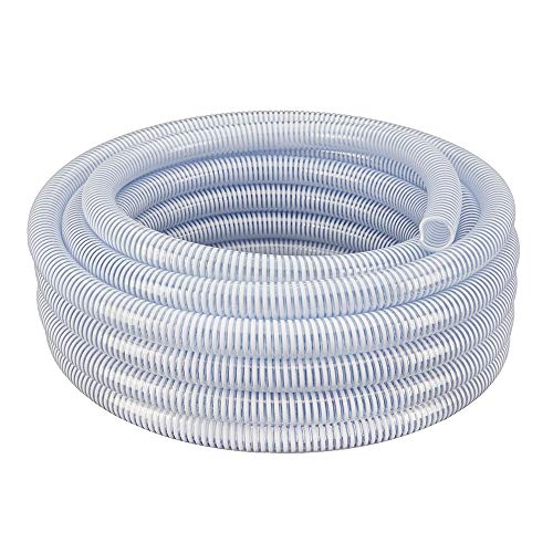 hydromaxx 2" Dia x 25 ft HydroMaxx® Clear Flexible PVC Suction and Discharge Hose with White Reinforced Helix - Image 1