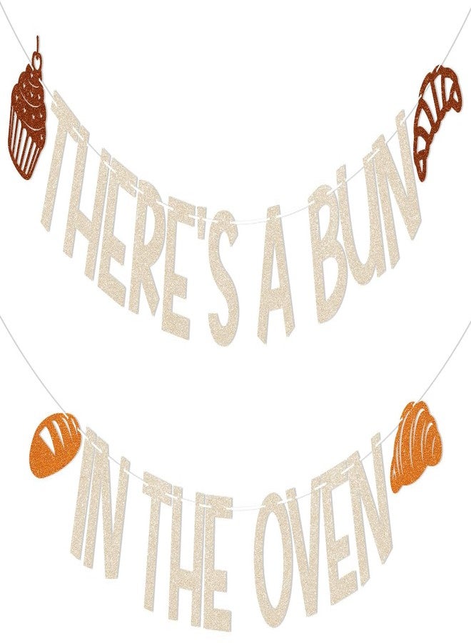 Ramciyo There's a Bun in the Oven Baby Shower Party Banner Baking Theme Baby Sprinkle Party Decorations Gender Neutral Bread Theme Baby Shower Party Supply - Image 1