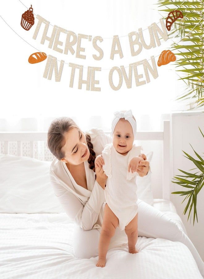 Ramciyo There's a Bun in the Oven Baby Shower Party Banner Baking Theme Baby Sprinkle Party Decorations Gender Neutral Bread Theme Baby Shower Party Supply - Image 4