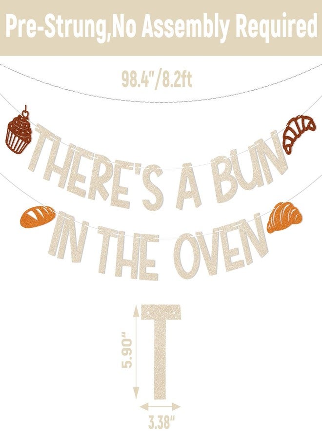 Ramciyo There's a Bun in the Oven Baby Shower Party Banner Baking Theme Baby Sprinkle Party Decorations Gender Neutral Bread Theme Baby Shower Party Supply - Image 2