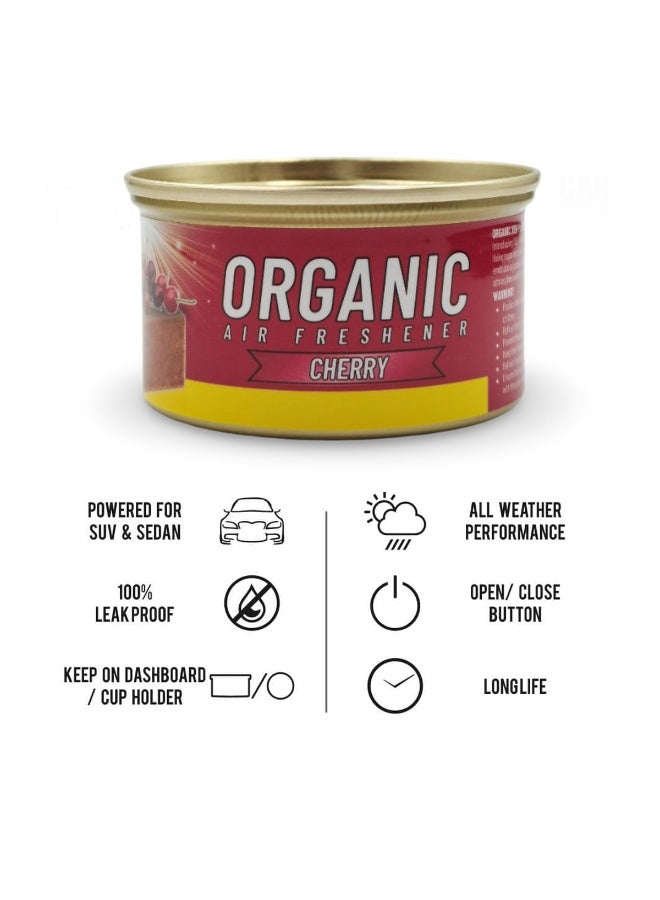 X99-Pro Organic Cherry Air Freshener 52g Long-Lasting Odor Control for Car, Home, & Office - Leak-Proof Can for Dashboard & Cup Holders in SUV/Sedan. Versatile Multi-Use Freshener with All-Weather Performance & Natural Fragrance. - Image 4