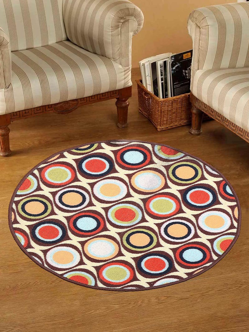 Status Contract Status Interieur Nylon Floor Round Carpet Mats for Living Room, Dining Room, Bathroom, Hall with Anti Skid Backing - Image 1