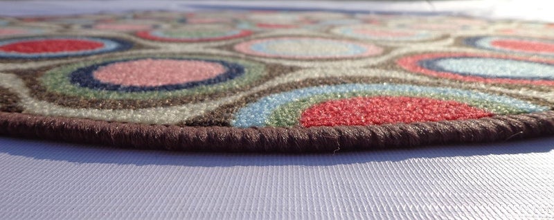 Status Contract Status Interieur Nylon Floor Round Carpet Mats for Living Room, Dining Room, Bathroom, Hall with Anti Skid Backing - Image 4