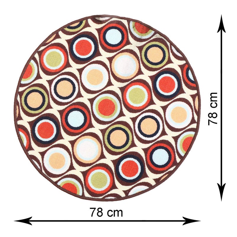 Status Contract Status Interieur Nylon Floor Round Carpet Mats for Living Room, Dining Room, Bathroom, Hall with Anti Skid Backing - Image 2