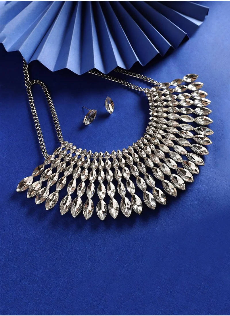 SOHI Stone Studded Jewellery Set