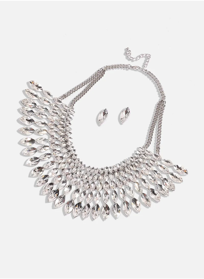 SOHI Stone Studded Jewellery Set