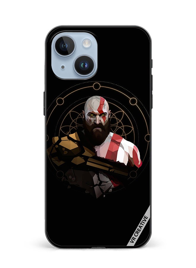 VR CREATIVE Protective Case Cover For Apple iPhone 15 God Of War, Kratos Design Multicolour - Image 1