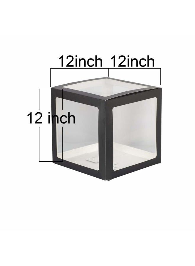 Aimto Clear Balloon Boxes for Party Decorations - Black - 4pcs - Image 3