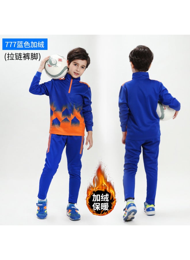777 Blue Suit Fleece-lined Football Jersey - Image 1
