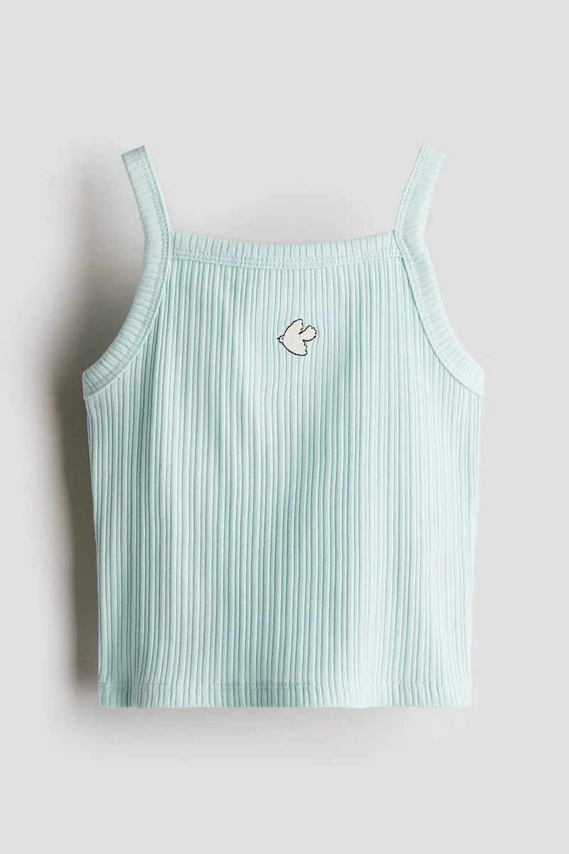 H&M Embroidery-detail strappy top