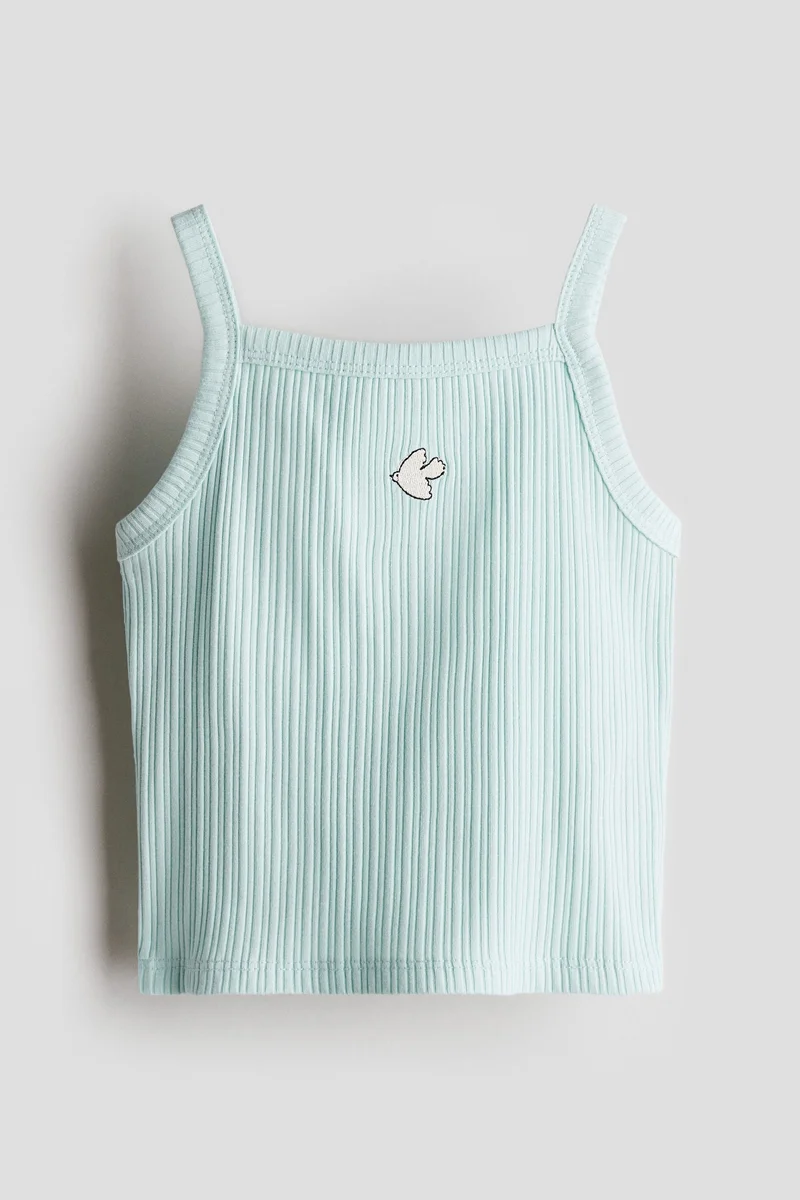 H&M Embroidery-detail strappy top