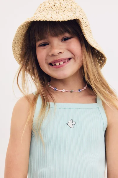 H&M Embroidery-detail strappy top