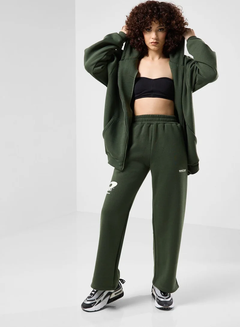 The Giving Movement Space Printed Wide Leg Joggers