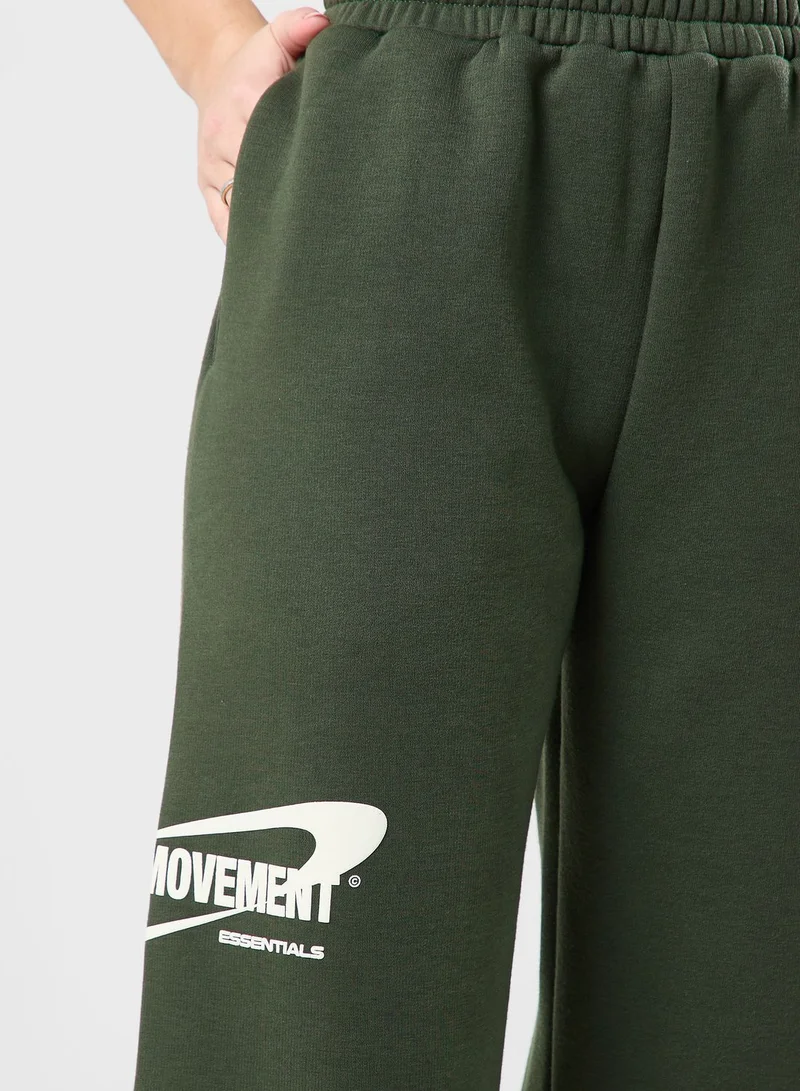 The Giving Movement Space Printed Wide Leg Joggers