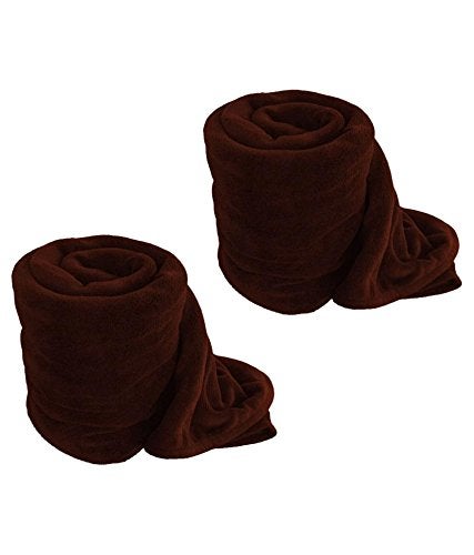 Goyal's ® Single Fleece Blanket Coffee Set of 2 - Image 1