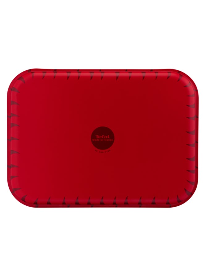 تيفال TEFAL صينية خبز | طبق فرن Les Spécialistes | 27x37 سم | طلاء غير لاصق | ألومنيوم | توزيع حرارة | سهولة التنظيف | أحمر | صنع في فرنسا | ضمان لمدة سنتين | J5714882 - Image 3