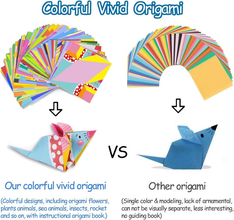 hapray Origami Set for Kids 5-12, 152 Sheets, 72 Patterns & Guide - Image 3