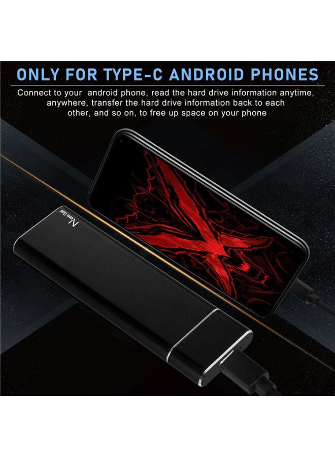 Portable Mobile Hard Disk SSD High-speed Mobile Solid State Disk 16TB 8TB 2TB USB3.1-Capacity:128tb Cross-border-Interface:Silver - Image 2