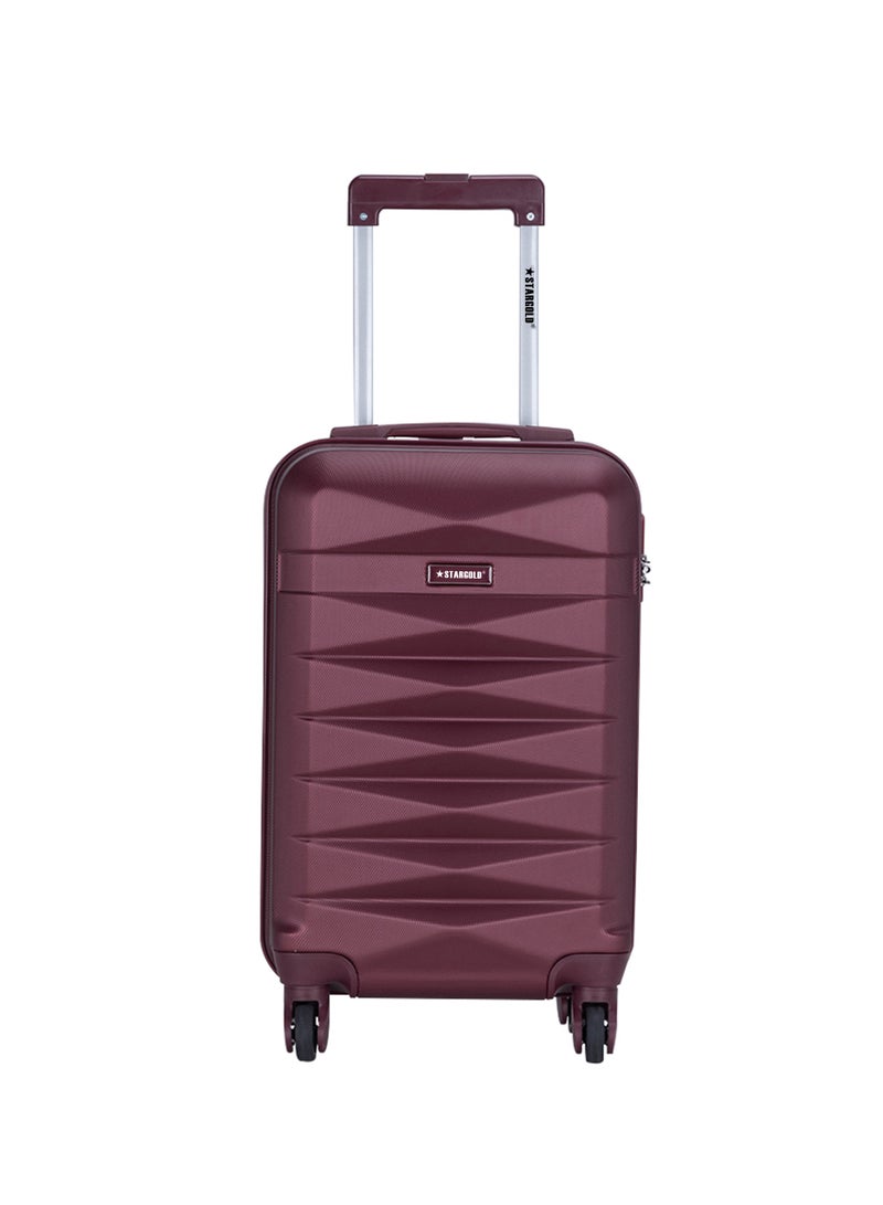 Stargold Single Hardside Spinner 4 Wheels Trolley Luggage With Number Lock Burgundy - Image 1