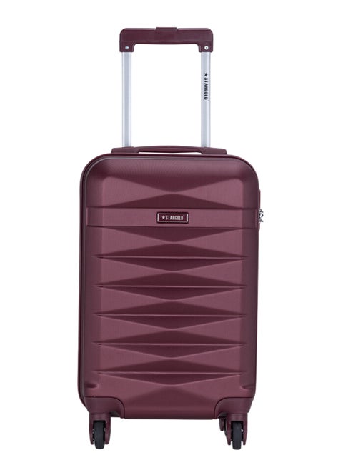 Single Hardside Spinner 4 Wheels Trolley Luggage With Number Lock Burgundy