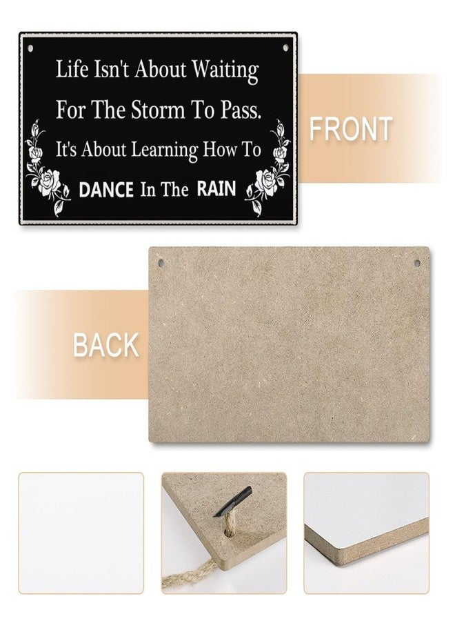 Henntile Life Isn't About Waiting for The Storm to Pass. It's About Learning How to Dance in The rain - Beautiful Motivational Life Saying Home Accessory Gift Sign 6 inch by 12 inch Hanging Sign - Image 5