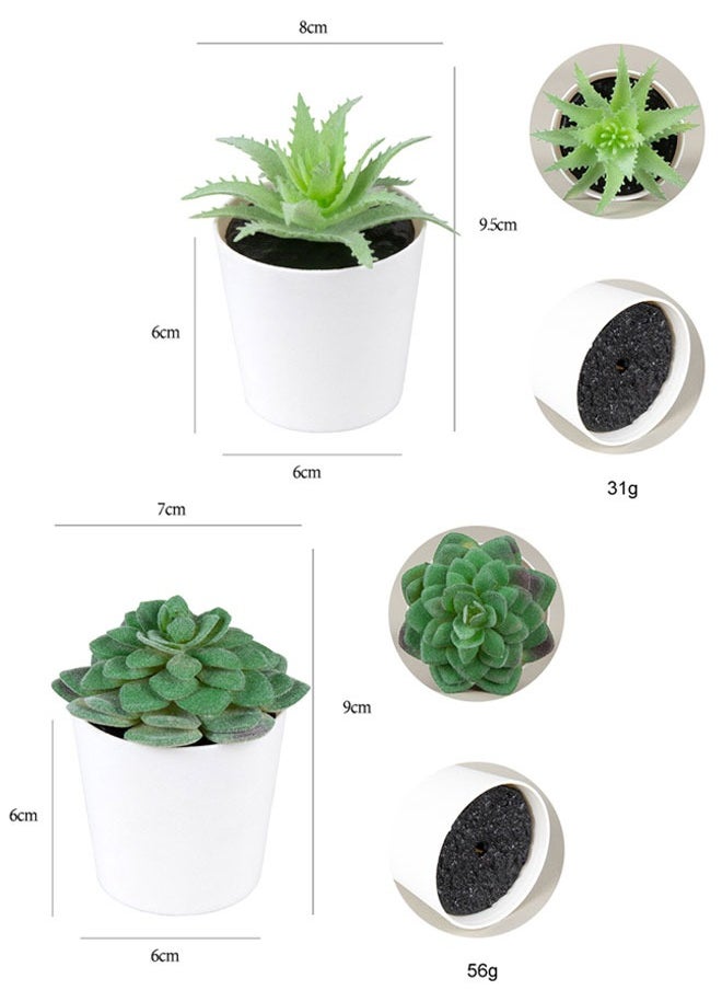 وهاواي 6pcs Mini Fake Succulent Plants Artificial Plastic Succulents Potted Small Green Succulent Decor for Home Office Desk Window Sill Bathroom Bedroom Outdoor  - Image 4