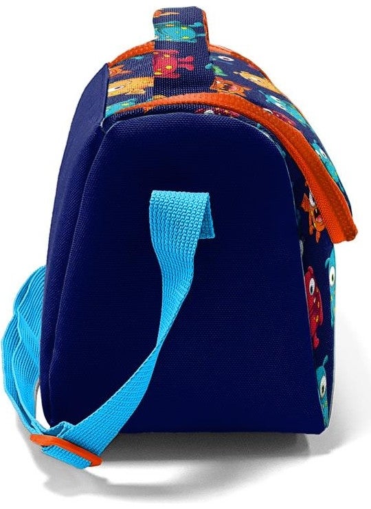 CORAL HIGH Kids Navy Blue Monster Patterned Thermo Lunchbox 11822  - Image 4