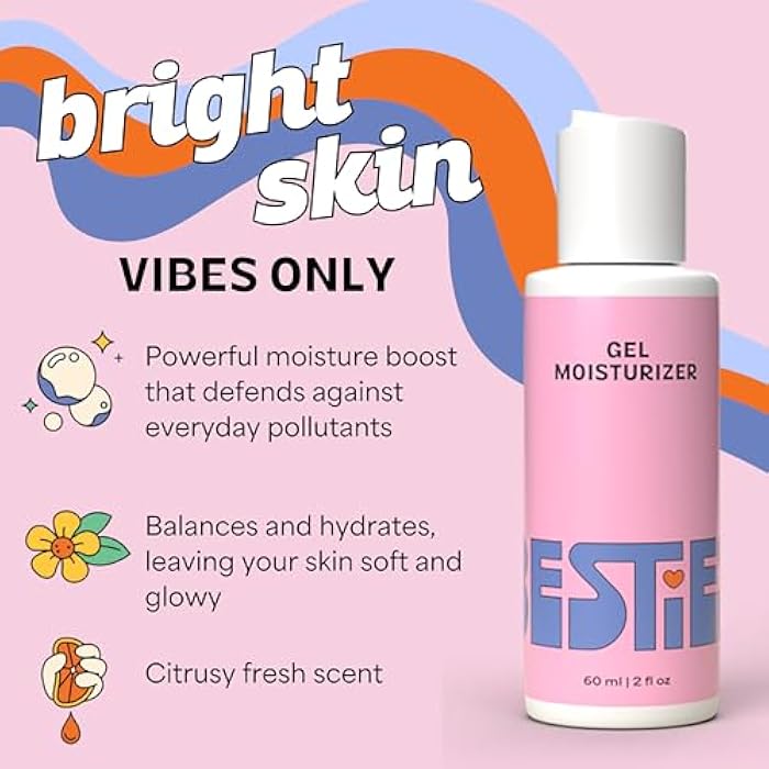 InstaNatural BESTIES Gentle Teen Gel Face Moisturizer | with Vitamin C, Hyaluronic Acid, Niacinamide for Hydration, Smoothness, Even Skintone | Simple Skincare for Healthy Skin (for All Skin Types) - Image 2