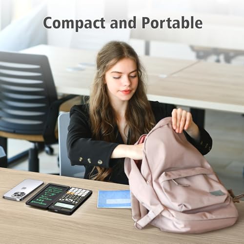 NEWYES Rechargeable Scientific Calculators 991ES MAX, 417 Functions, Writing Pad, Foldable Hard Case, 4-Line Written Display Advanced Calculators for Students School Engineering, Dual Power, Black - Image 5