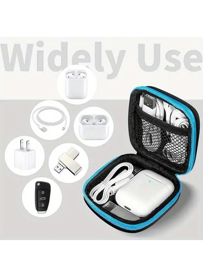 Orange EVA Hard Case Storage Bag For Headphones Earbuds SD Cards Camera Chips - Image 3